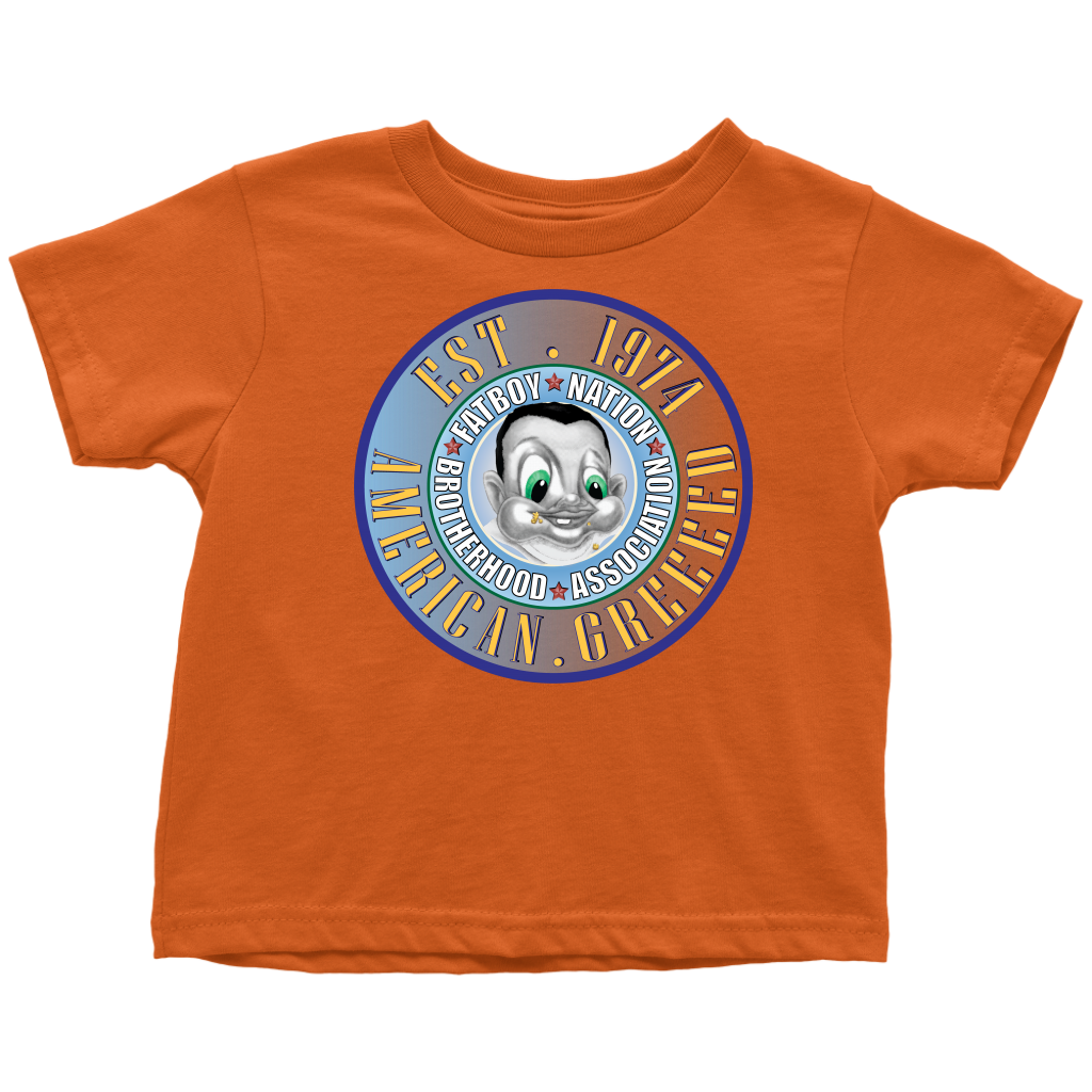 Toddler FBN; Blue American Greed (T-Shirt)