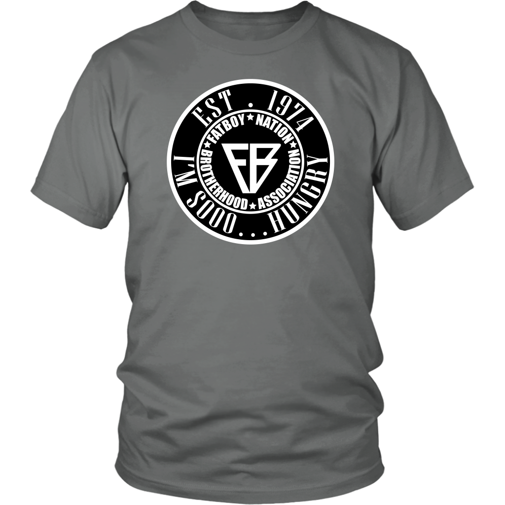 Black & White Mens Official I'm so Hungry..... Fat Boy Nation (T-Shirt)