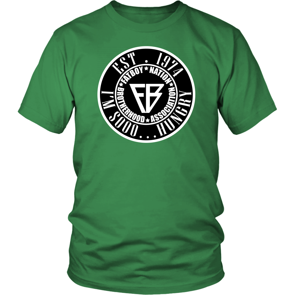 Black & White Mens Official I'm so Hungry..... Fat Boy Nation (T-Shirt)