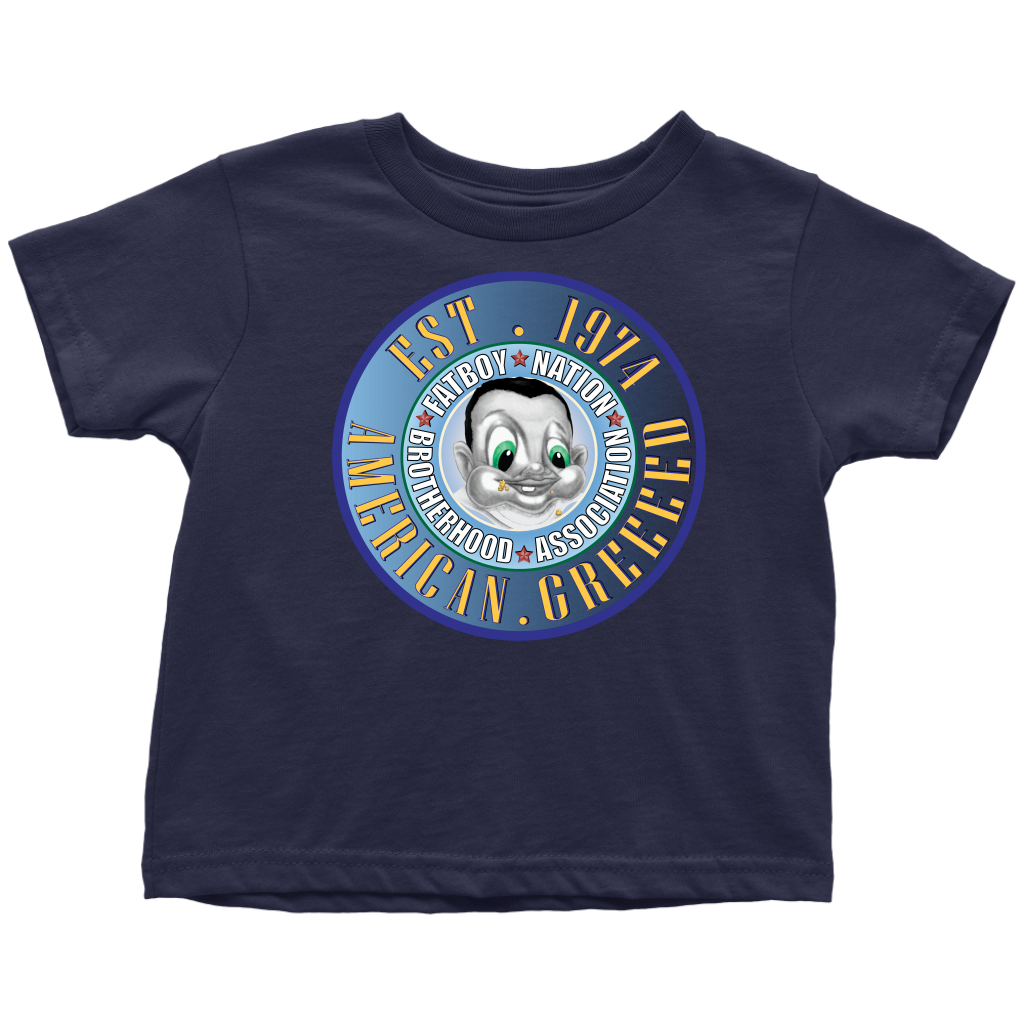 Toddler FBN; Blue American Greed (T-Shirt)