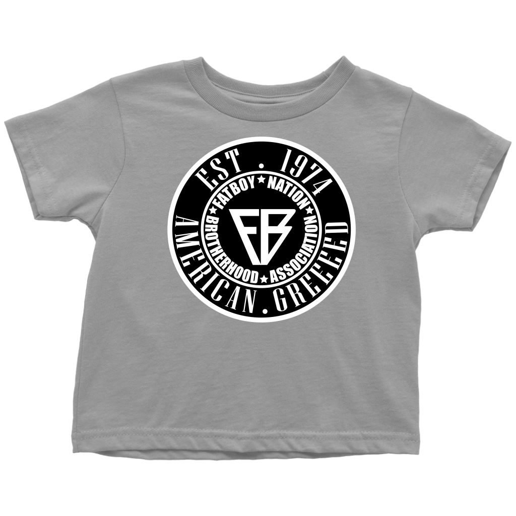 Toddler FBN Black & White American Greed (T-Shirt)