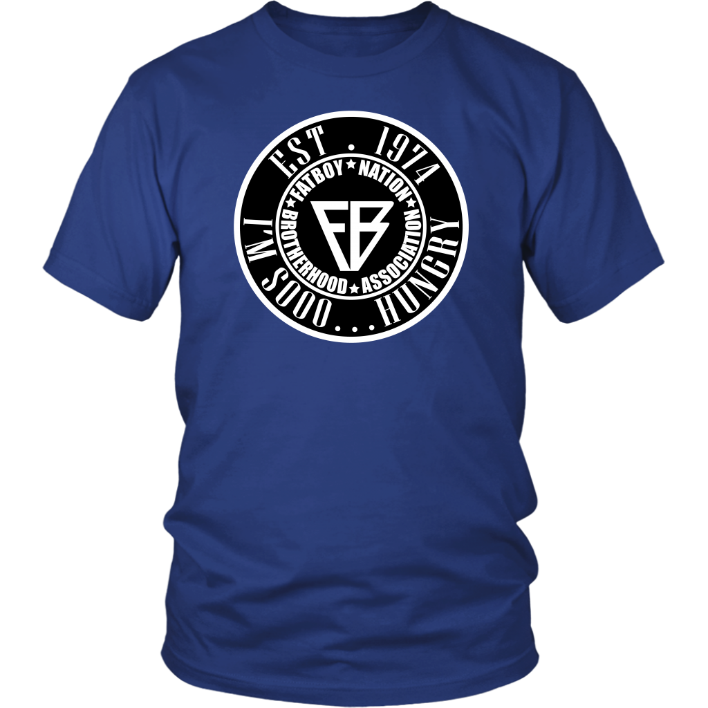 Black & White Mens Official I'm so Hungry..... Fat Boy Nation (T-Shirt)