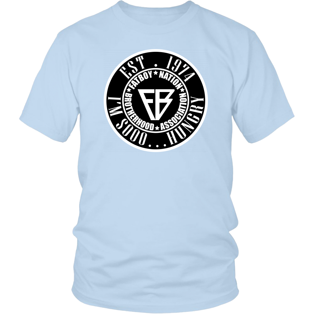 Black & White Mens Official I'm so Hungry..... Fat Boy Nation (T-Shirt)