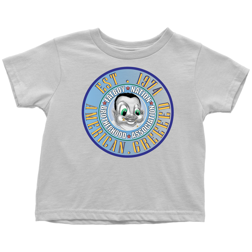 Toddler FBN; Blue American Greed (T-Shirt)