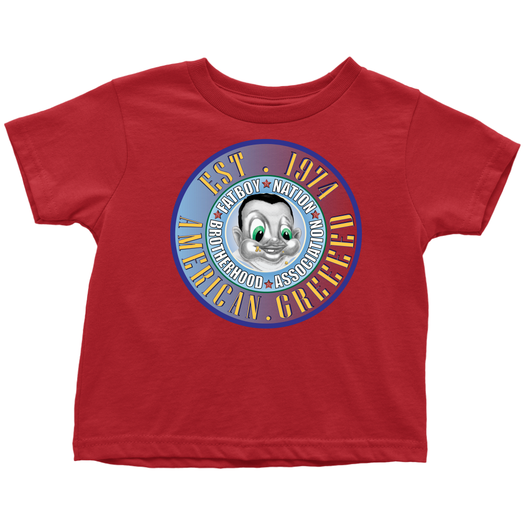 Toddler FBN; Blue American Greed (T-Shirt)