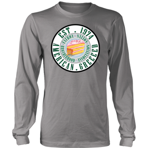 American Greed "In Cake we Trust" long sleeve mens and Men/Women Hoodies