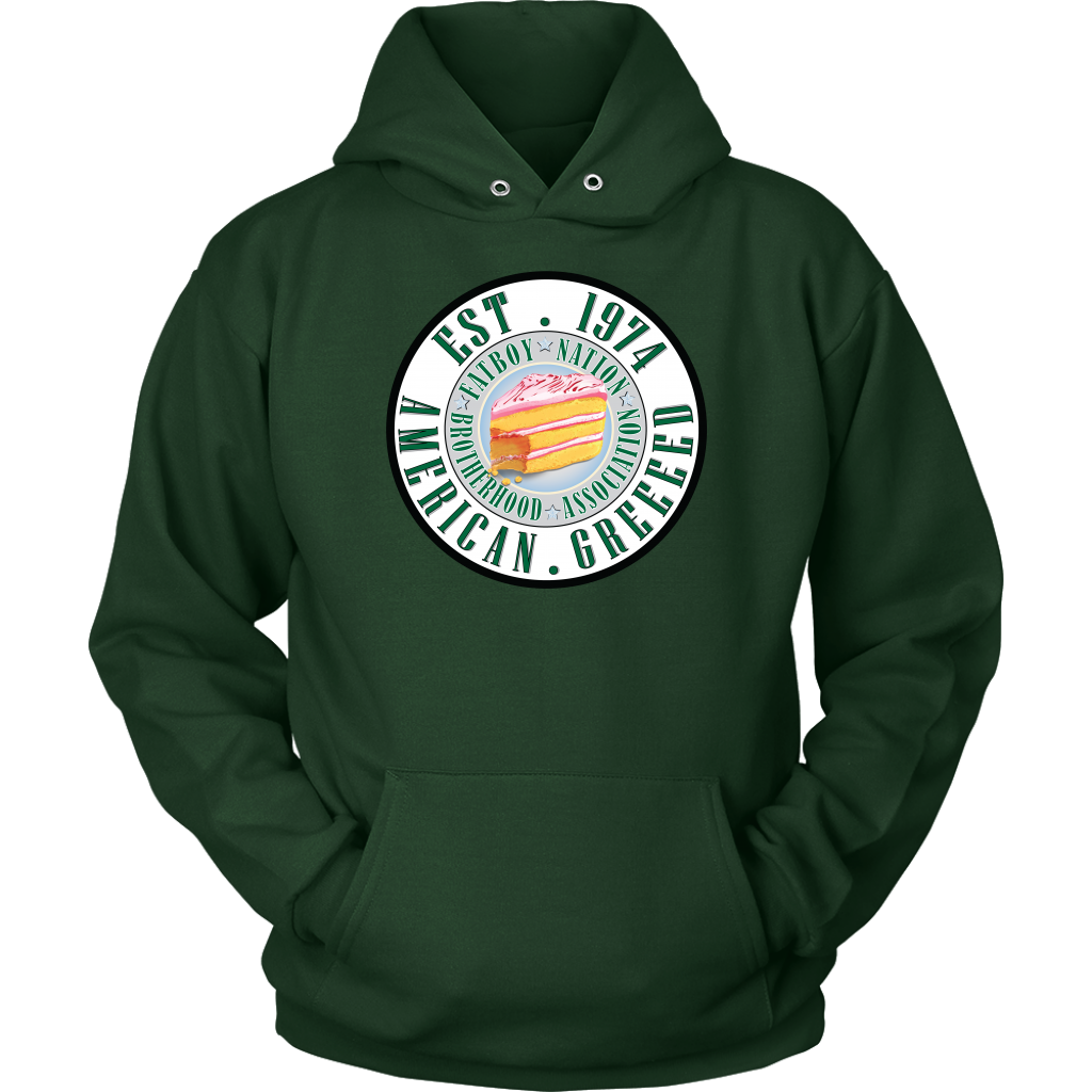 American Greed "In Cake we Trust" long sleeve mens and Men/Women Hoodies