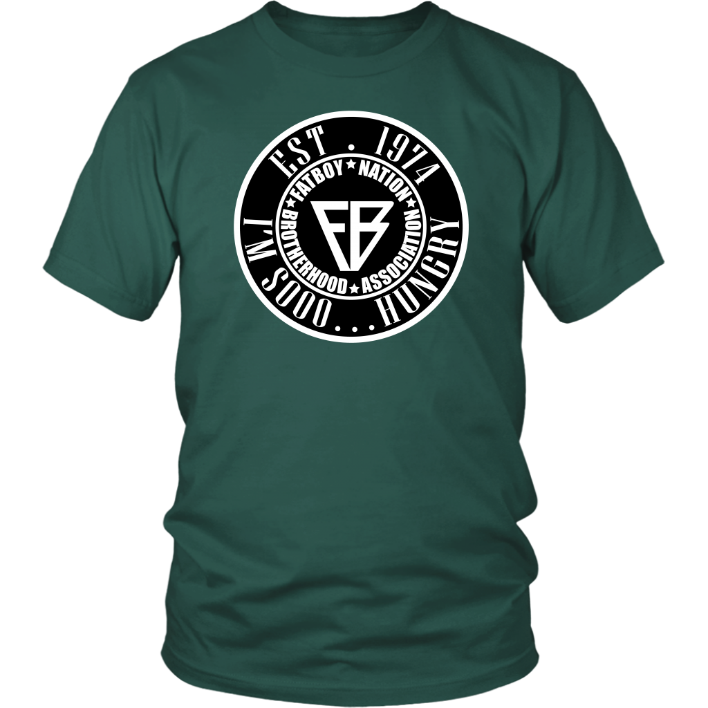 Black & White Mens Official I'm so Hungry..... Fat Boy Nation (T-Shirt)
