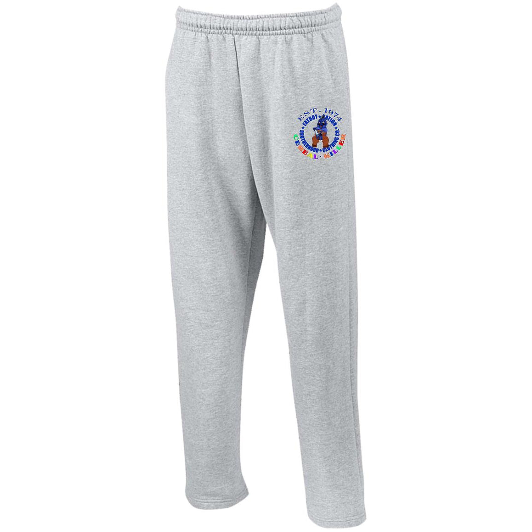 Cereal-Killer-Blue-Comp G123 Open Bottom Sweatpants with Pockets