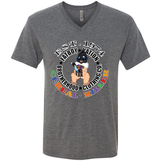 Cereal-Killer-WB-(1)-Comp (1)(1) NL6040 Men's Triblend V-Neck T-Shirt