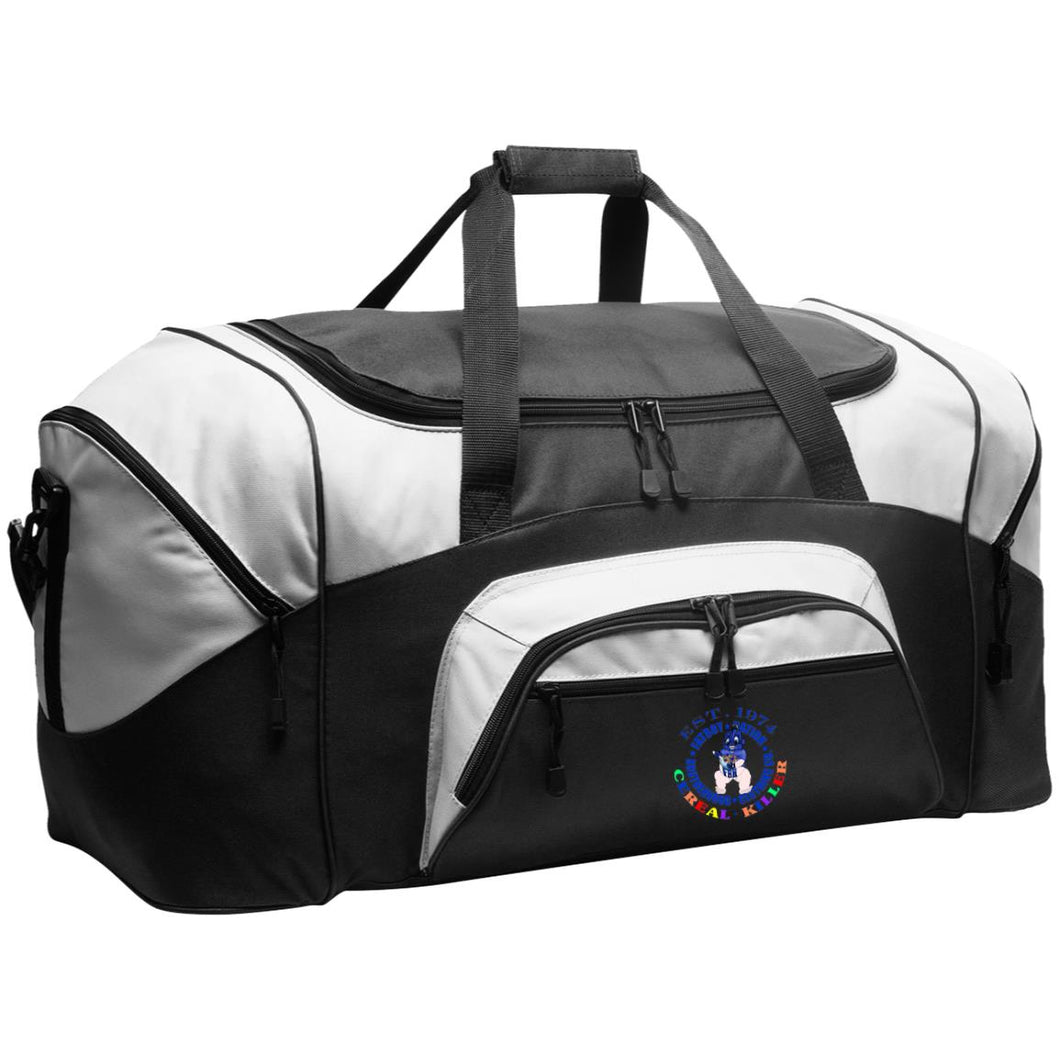 Cereal Killer Blue (1) (1) BG99 Colorblock Sport Duffel
