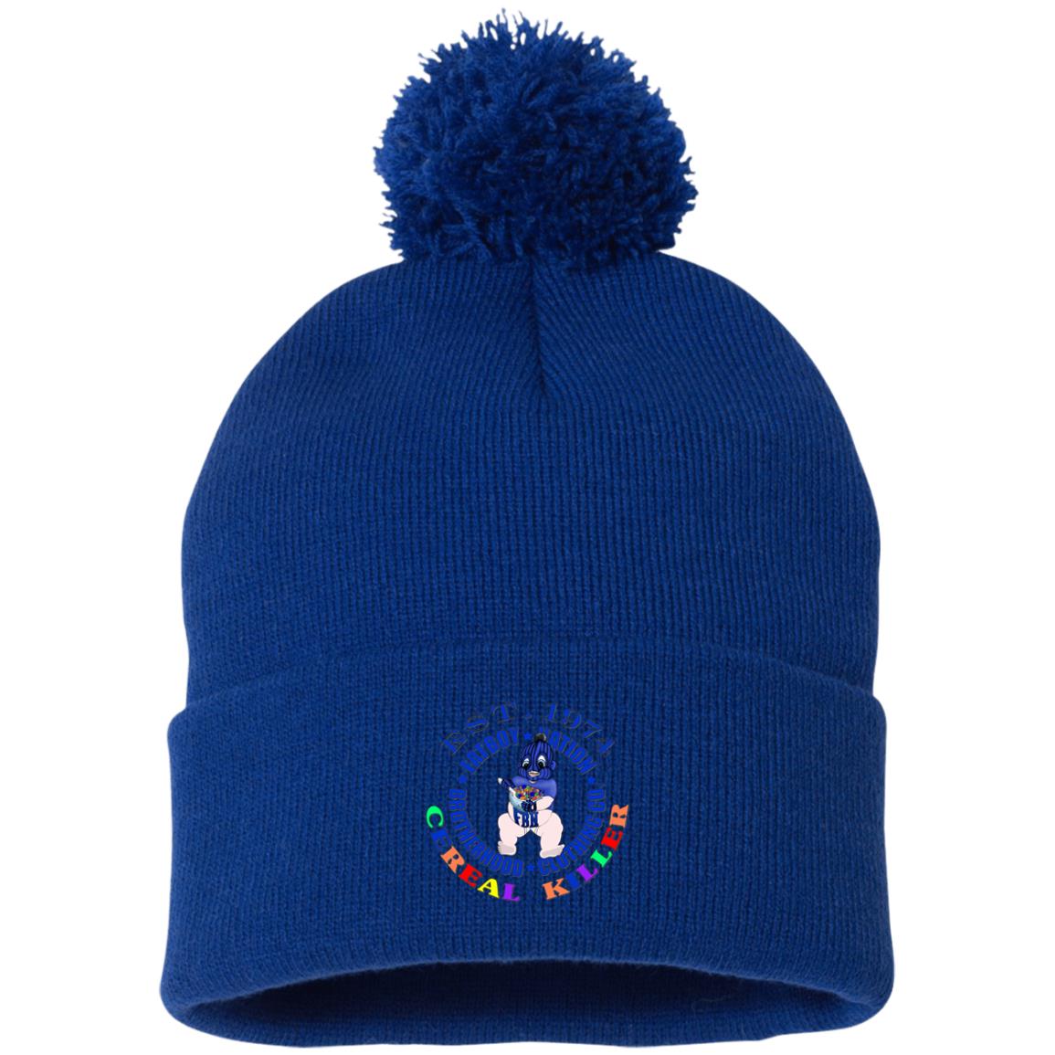 Cereal Killer Blue (1) (1) SP15 Pom Pom Knit Cap
