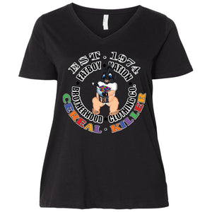 Cereal-Killer-WB-(1)-Comp (1)(1) 3807  Ladies' Curvy V-Neck T-Shirt