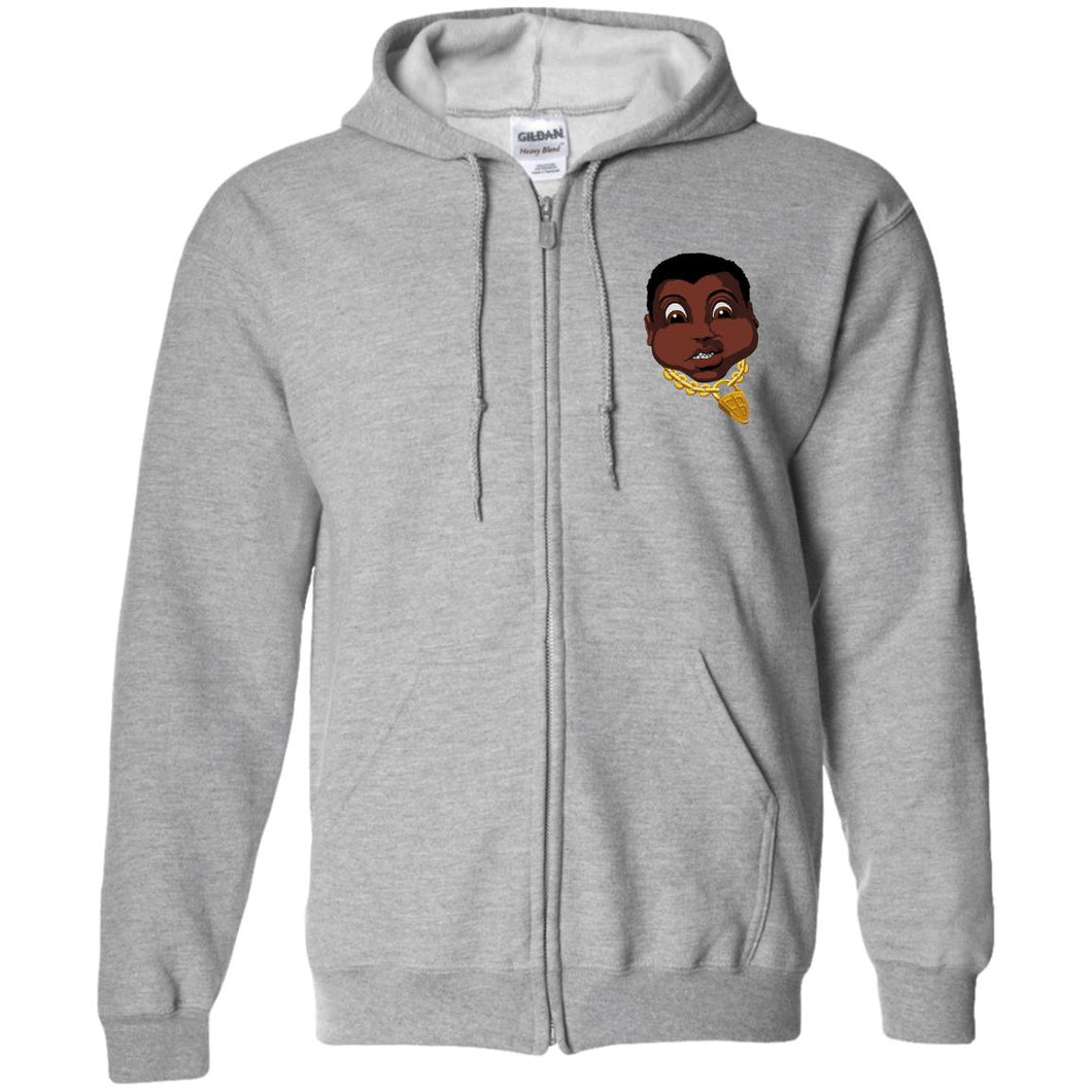 Zip Up Hooded Sweatshirt - Face logo