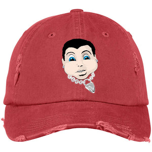 Black and Silver new-02 DT600 Distressed Dad Cap