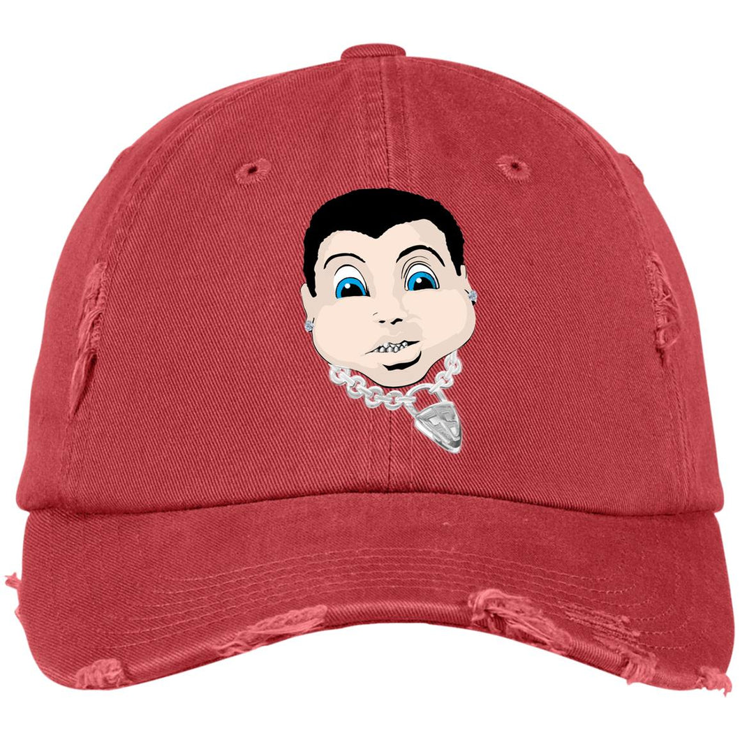 Black and Silver new-02 DT600 Distressed Dad Cap