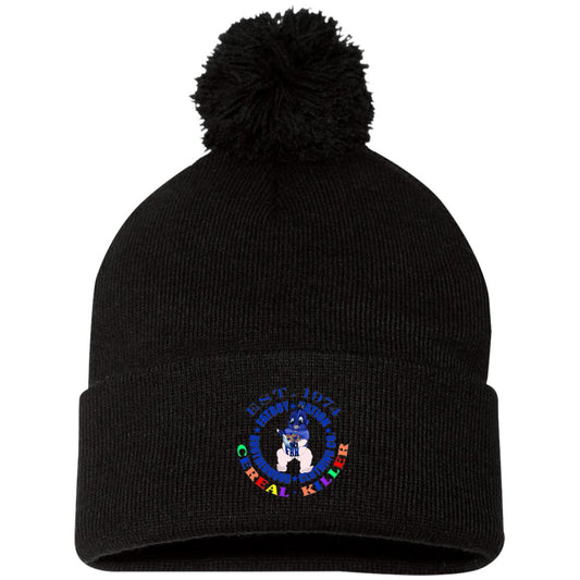 Cereal Killer Blue (1) (1) SP15 Pom Pom Knit Cap