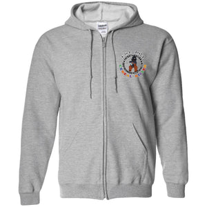 Zip Up Hooded Sweatshirt - Black logo