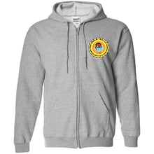 Load image into Gallery viewer, Pandemic Gold Head 300lb (Zip Up Hooded Sweatshirt)
