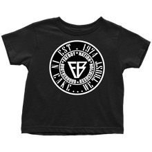 Load image into Gallery viewer, Toddler FBN; Black &amp; White ~ In Cake......We Trust~(T-Shirt)