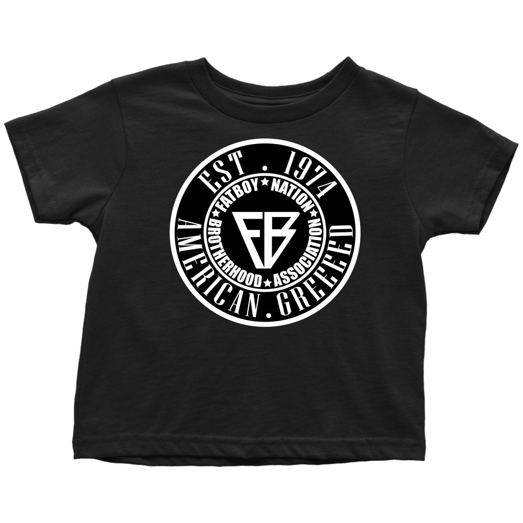 Toddler FBN Black & White American Greed  (T-Shirt)