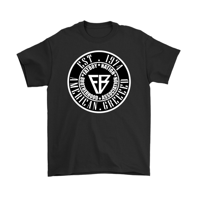 Black & White Mens Official Fat Boy Nation (T-Shirt)