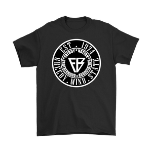 Black & White Mens Official Fat Boy Nation Greedy Mind State (T-Shirt)