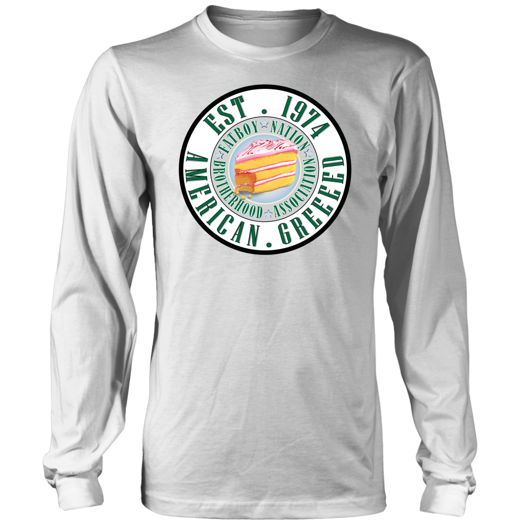American Greed "In Cake we Trust" long sleeve mens and Men/Women Hoodies