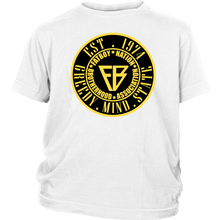 Load image into Gallery viewer, Black and Yellow Greedy Mind State Youth (T-Shirts)
