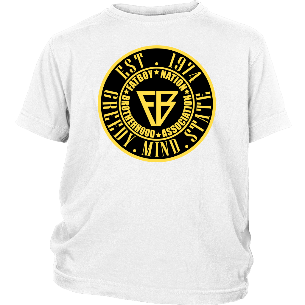 Black and Yellow Greedy Mind State Youth (T-Shirts)