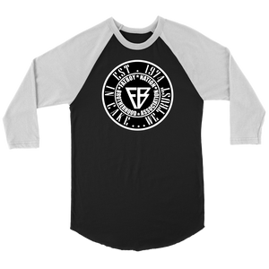 Fat Boy Nation Exclusive Black & White 3/4 Sleeve Unisex Baseball (T-Shirt)