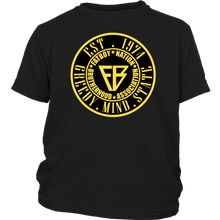 Load image into Gallery viewer, Black and Yellow Greedy Mind State Youth (T-Shirts)