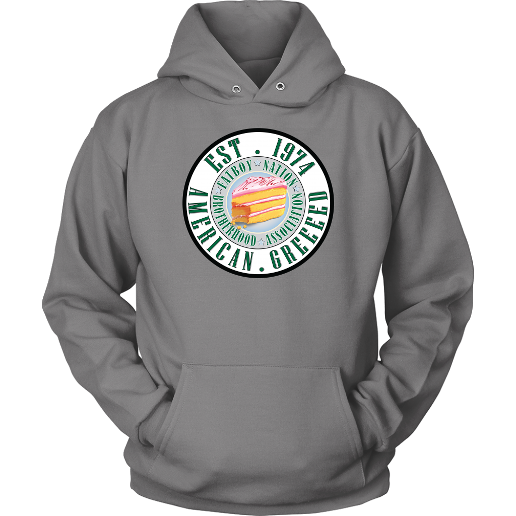 American Greed "In Cake we Trust" long sleeve mens and Men/Women Hoodies