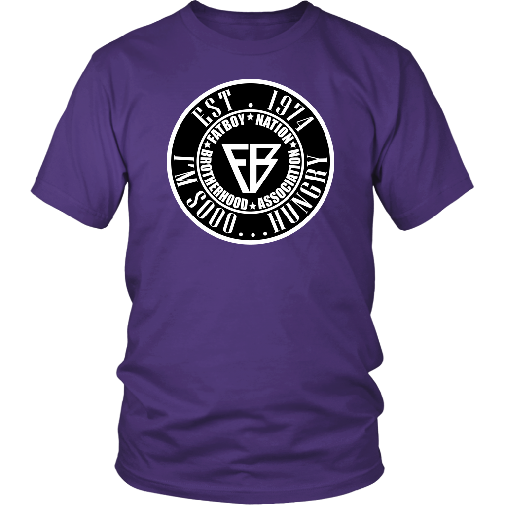 Black & White Mens Official I'm so Hungry..... Fat Boy Nation (T-Shirt)