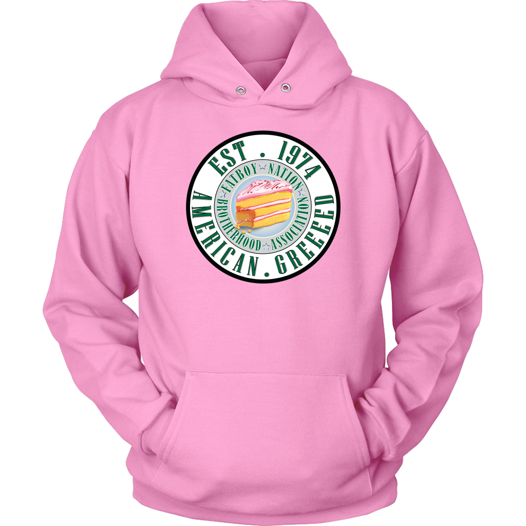American Greed "In Cake we Trust" long sleeve mens and Men/Women Hoodies