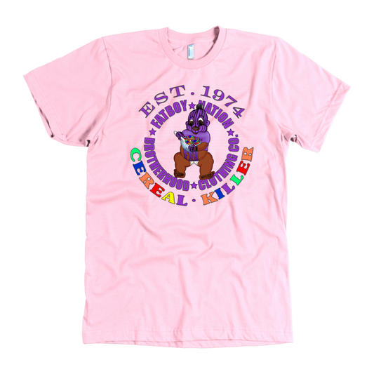 Pink Cotton T-Shirt - Purple Logo