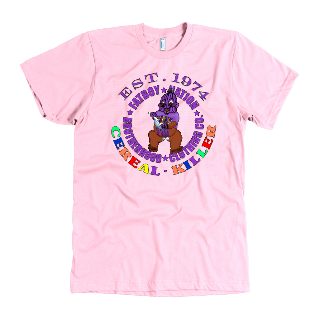 Pink Cotton T-Shirt - Purple Logo